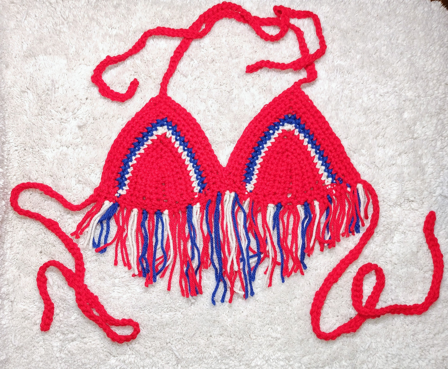 Fringed Bikini Top